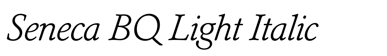 Seneca BQ Light Italic